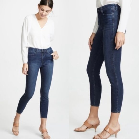 L’AGENCE | Margot High Rise Skinny Leg Ankle Cropped Stretch Jeans in ‘Wilder’ - Picture 2 of 12